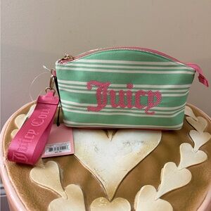 Juicy Couture Retro Green Juicy Paradise Triangle Gusset Travel Pouch Bag